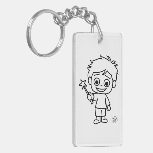 Little Phiri und Zauberstab Schlüsselanhänger (Vorderseite links)