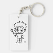 Little Phiri und Zauberstab Schlüsselanhänger (Rückseite)