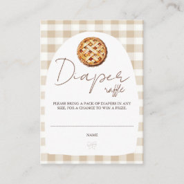 Little Pie Baby Duschdusche Windeln Raffle Begleitkarte