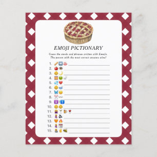 Little Pie Baby Dusche Emoji Picktionary