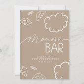 Little Piece of Heaven Beige Momosa Bar Sign Einladung (Vorderseite)