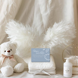 Little Piece of Heaven Blue Diaper Raffle Card Begleitkarte