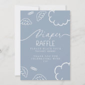 Little Piece of Heaven Blue Diaper Raffle Table Einladung (Vorderseite)