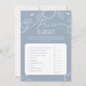 Little Piece of Heaven blue Price is Right Game  Einladung (Vorderseite)