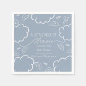 Little Piece of Heaven Blue Thank You Napkins Serviette (Vorderseite)