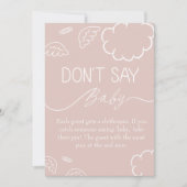 Little Piece of Heaven Don't Say Baby Game Pink Einladung (Vorderseite)