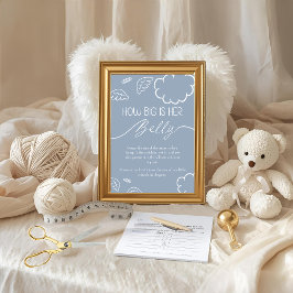 Little Piece of Heaven How Big Is Her Belly Blue Einladung