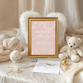 Little Piece of Heaven How Big Is Her Belly Pink Einladung