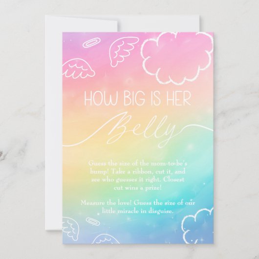 Little Piece of Heaven How Big Is Her BellyRainbow Einladung (Vorderseite)