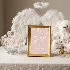 Little Piece of Heaven My Water Broke Game Pink Einladung