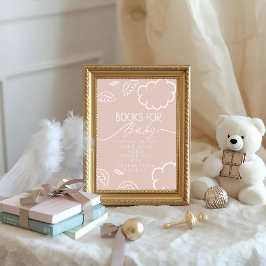 Little Piece of Heaven pink Books for Baby Sign Einladung