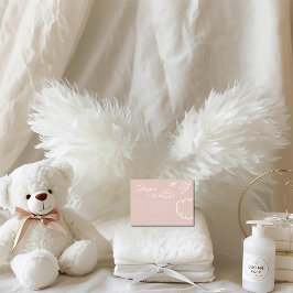 Little Piece of Heaven Pink Diaper Raffle Card Begleitkarte
