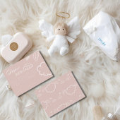 Little Piece of Heaven Pink Diaper Raffle Card Begleitkarte