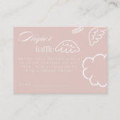 Little Piece of Heaven Pink Diaper Raffle Card Begleitkarte (Vorderseite)