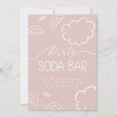 Little Piece of Heaven Pink Dirty Soda Bar Sign Einladung (Vorderseite)