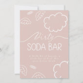 Little Piece of Heaven Pink Dirty Soda Bar Sign Einladung (Rückseite)