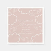 Little Piece of Heaven Pink Thank You Napkins Serviette (Vorderseite)