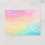Little Piece of Heaven Rainbow Diaper Raffle Card Begleitkarte (Vorderseite)