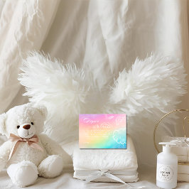 Little Piece of Heaven Rainbow Diaper Raffle Card Begleitkarte