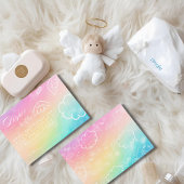 Little Piece of Heaven Rainbow Diaper Raffle Card Begleitkarte