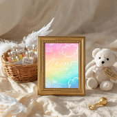 Little Piece of Heaven Rainbow Favors Table Sign Einladung