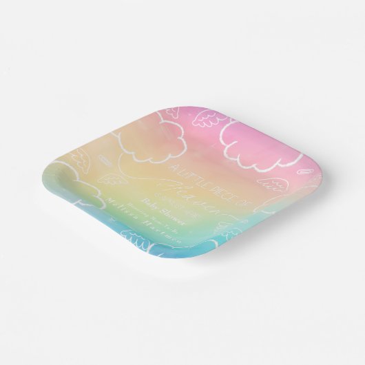 Little Piece of Heaven Rainbow  Pappteller (Gewinkelt)