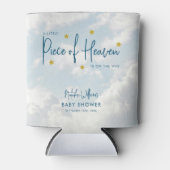 Little Piece of Heaven Sky Blue Baby Shower Dosenkühler (Vorderseite)