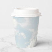 Little Piece of Heaven Sky Blue Baby Shower Pappbecher (Rückseite)