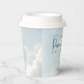 Little Piece of Heaven Sky Blue Baby Shower Pappbecher (Rechts)