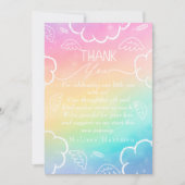 Little Piece of Heaven Thank You Rainbow card Einladung (Vorderseite)