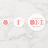 Little Pig macht ein Süße Tier zum ersten Geburtst Konfetti (Rückseiten)