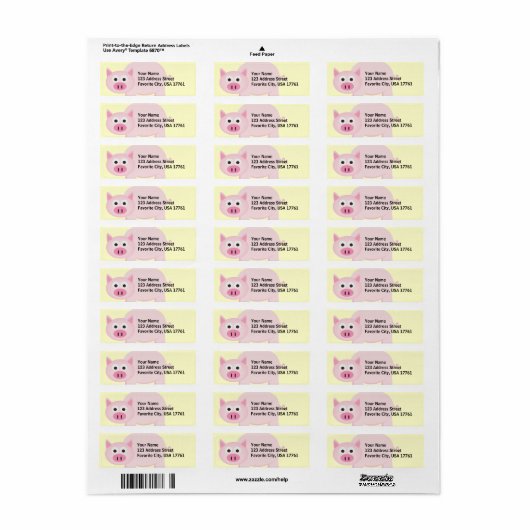 Little Piggy Address Labels (Vorne)