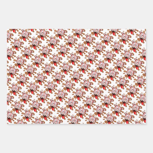 Little Piggy Birthday Party Wrapping Paper Sheet Geschenkpapier Set (Vorderseite 3)
