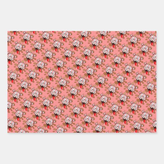 Little Piggy Birthday Party Wrapping Paper Sheet Geschenkpapier Set (Vorderseite 2)