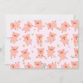 Little Piggy Foto Geburtstagsparty Einladung (Rückseite)