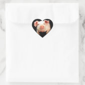 Little Piggy Herz-Aufkleber (Tasche)