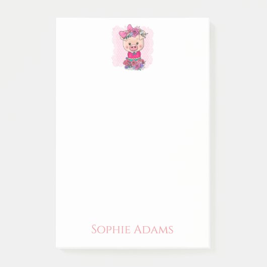 Little Piggy Notepad Post-it Klebezettel (Vorderseite)