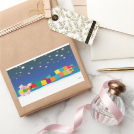 Little Pig's Weihnachtsaufkleber Rechteckiger Aufkleber