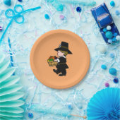 Little Pilgrim Boy Erntedank Pappteller (Party)