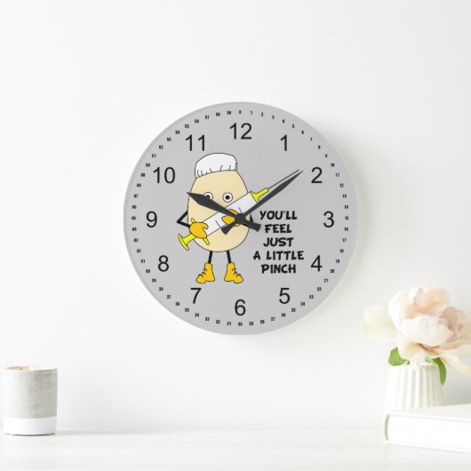 Little Pinch Egghead Nurse Große Wanduhr (Zuhause)