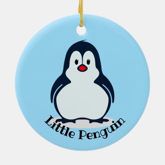 Little Pinguin Design Akryler Ornament (Hinten)