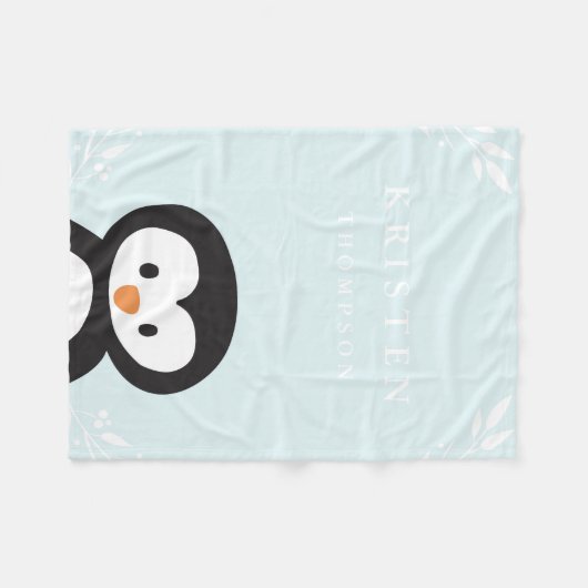 Little Pinguin Fleece Blanket (Vorderseite (Horizontal))