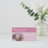 Little Pink Baby Girl Business Cards Visitenkarte (Stehend Vorderseite)