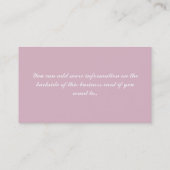 Little Pink Baby Girl Business Cards Visitenkarte (Rückseite)