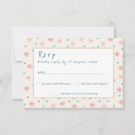 Little Pink Blume Wedding Einladung RSVP Cards