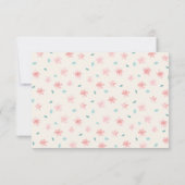 Little Pink Blume Wedding Einladung RSVP Cards (Rückseite)