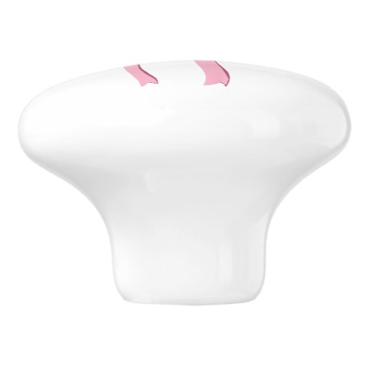 Little Pink Bow Darling Keramikknauf (Seitenansicht)