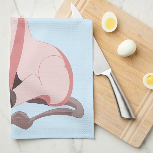 Little Pink Donkey - Geschirrtuch (Viertel Falte)