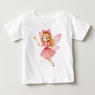 Little Pink Fairy mit goldenem Haar Baby T-shirt