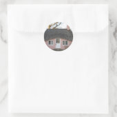 Little Pink House Runder Aufkleber (Tasche)
